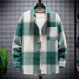 Men's Brushed, Casual Loose Fit, Long Sleeve Shirt