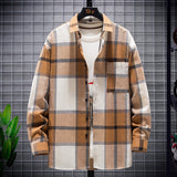 Men's Brushed, Casual Loose Fit, Long Sleeve Shirt