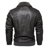 Men's Casual Fashion Leather Slim Fit Leather Jacket Coat
