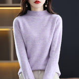 Merino Half-collar Wool Sweater for Women