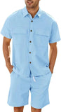 Men's Fashion, Trendy Shorts and Half Sleeve Shirt, Sports and Leisure Suit