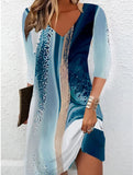 V-neck Mid-length Dress for Women
