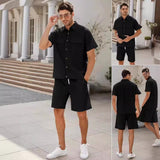 Men's Fashion, Trendy Shorts and Half Sleeve Shirt, Sports and Leisure Suit