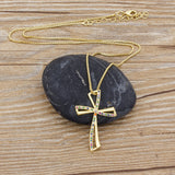 Cross Simple Fashion, Gold-plated Necklace