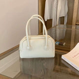 Women's Fashion, Simple Lychee Pattern, Portable Shoulder Messenger Bag