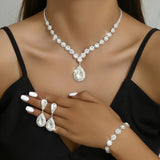 Fashion Jewelry Bridal Jewelry Suit Necklace, Ear Stud, Bracelet, Three-piece Set