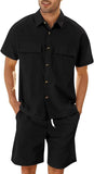 Men's Fashion, Trendy Shorts and Half Sleeve Shirt, Sports and Leisure Suit