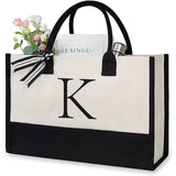 Alphabetical Letter, Canvas Tote Bag for Women