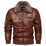 Men's Casual Fashion Leather Slim Fit Leather Jacket Coat