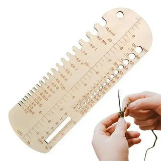 Weavers Ruler Socks Ruler Needle Measuring Device, Wooden Weaving Tool – Sociable ...