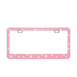 Stick-on Crystals Number Plate Frame, US Standard Acrylic Diamond License Plate Frame