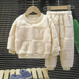 Children's Warm Flannel Pajama Set