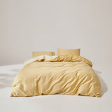 Simple Style, Solid Color, Two Colors, Cotton Bed Quilt Set