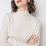 Merino Half-collar Wool Sweater for Women