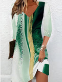 V-neck Mid-length Dress for Women