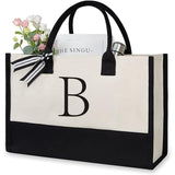 Alphabetical Letter, Canvas Tote Bag for Women
