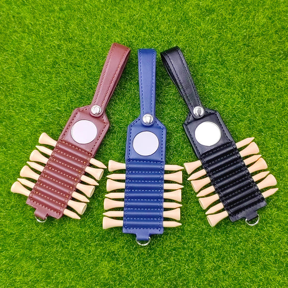 Golf Extras Storage Leather Case, Ball Nail Peg Tag, Outdoor Sports Accessories