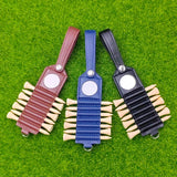 Golf Extras Storage Leather Case, Ball Nail Peg Tag, Outdoor Sports Accessories