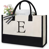 Alphabetical Letter, Canvas Tote Bag for Women