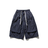 Three-dimensional Japanese-style, Retro Large Pocket Shorts