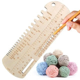 Socks Ruler Needle Measuring Device, Wooden Weaving Tool