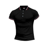 Slim Fit, Flat Knit, Casual Short Sleeve, Polo Shirt