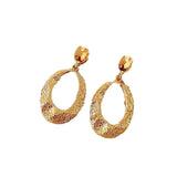 Metal Irregular Oval Geometric Vintage Earrings for Women