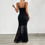 Spring Summer Slim-fit, Lace Sling Dress