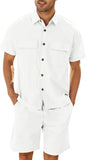 Men's Fashion, Trendy Shorts and Half Sleeve Shirt, Sports and Leisure Suit