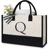 Alphabetical Letter, Canvas Tote Bag for Women