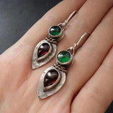 Geometric Simple Round Water Drop Inlaid Vintage Earrings