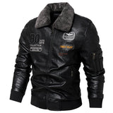 Men's Casual Fashion Leather Slim Fit Leather Jacket Coat