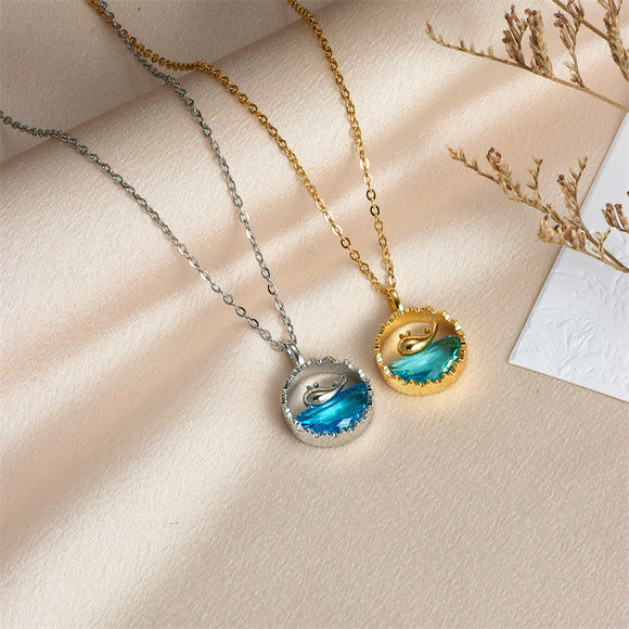 Whale Pendant Clavicle Chain, Women's Fashion