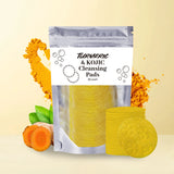 Turmeric Exfoliating Excess Oil Cleansing Pads, Compressed Facial Sponges, Skin Care Tools for Face Clogged Pores