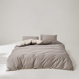 Simple Style, Solid Color, Two Colors, Cotton Bed Quilt Set