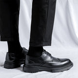 Casual Brogue Platform Leather Shoes for Men