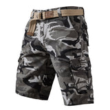 Summer Pure Cotton Washed, Men's Overalls Camouflage Shorts