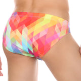 Men's Low Waist Beach Shorts, Lace-up Fashion Printed Swimming Pants