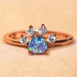 Cute Cat-claw-shaped Ring, Fashion Personality Rhinestone Women's Jewelry