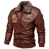 Men's Casual Fashion Leather Slim Fit Leather Jacket Coat