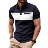 Men's Short Sleeve Polo Shirt, Casual Male T-shirt