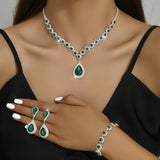 Fashion Jewelry Bridal Jewelry Suit Necklace, Ear Stud, Bracelet, Three-piece Set