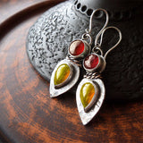 Geometric Simple Round Water Drop Inlaid Vintage Earrings