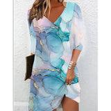 V-neck Mid-length Dress for Women