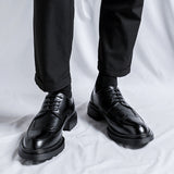 Casual Brogue Platform Leather Shoes for Men