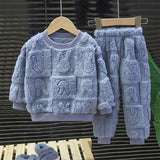 Children's Warm Flannel Pajama Set