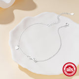 Simple Infinite Symbol 8-word, Diamond Love Anklet or Paajeb