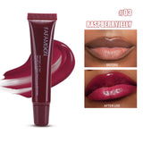Glossy Lip Glaze, Waterproof Long Lasting Lip Gloss, Glossy Mirror Tea Red Liquid Lipstick, Doodle Lip Korean Makeup