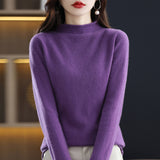 Merino Half-collar Wool Sweater for Women