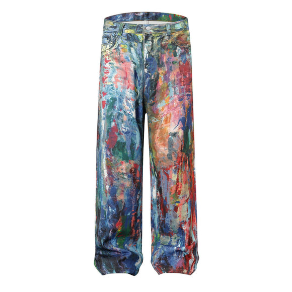 Spring New Retro Heavy Industry Loose Design Jeans